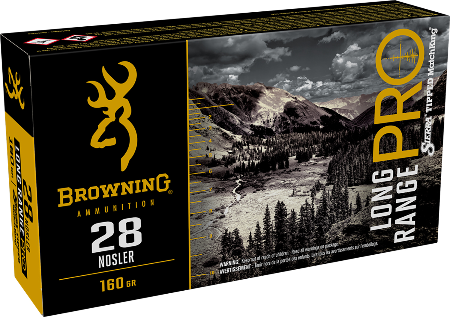 Browning Long Range Pro 28 Nosler 160 gr Sierra MatchKing BTPT Ammo