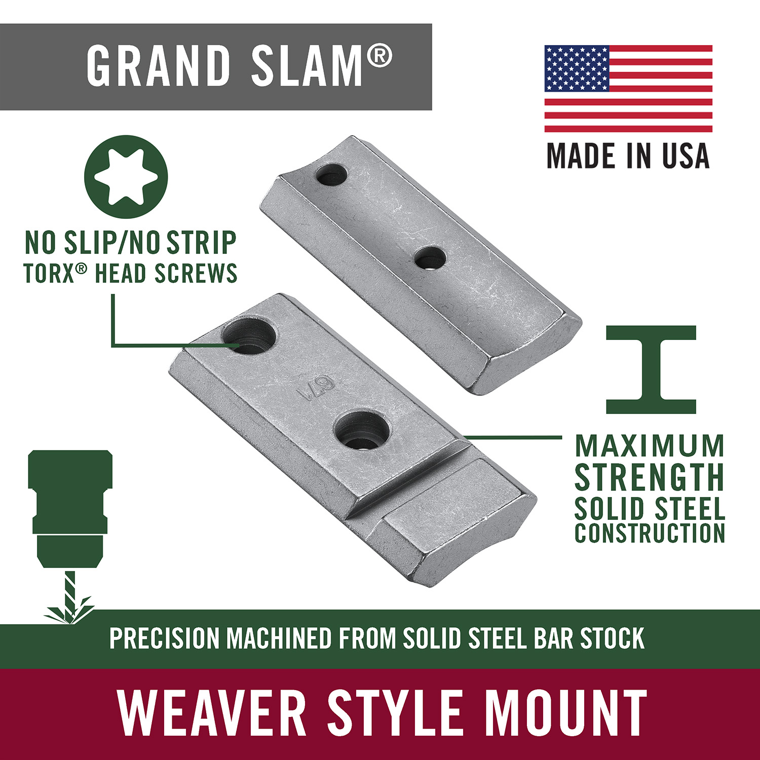 Weaver Grand Slam Top Mount Base 48261 – Powerful Scope Base 6 Weaver Grand Slam Top Mount Base 48261 additional view