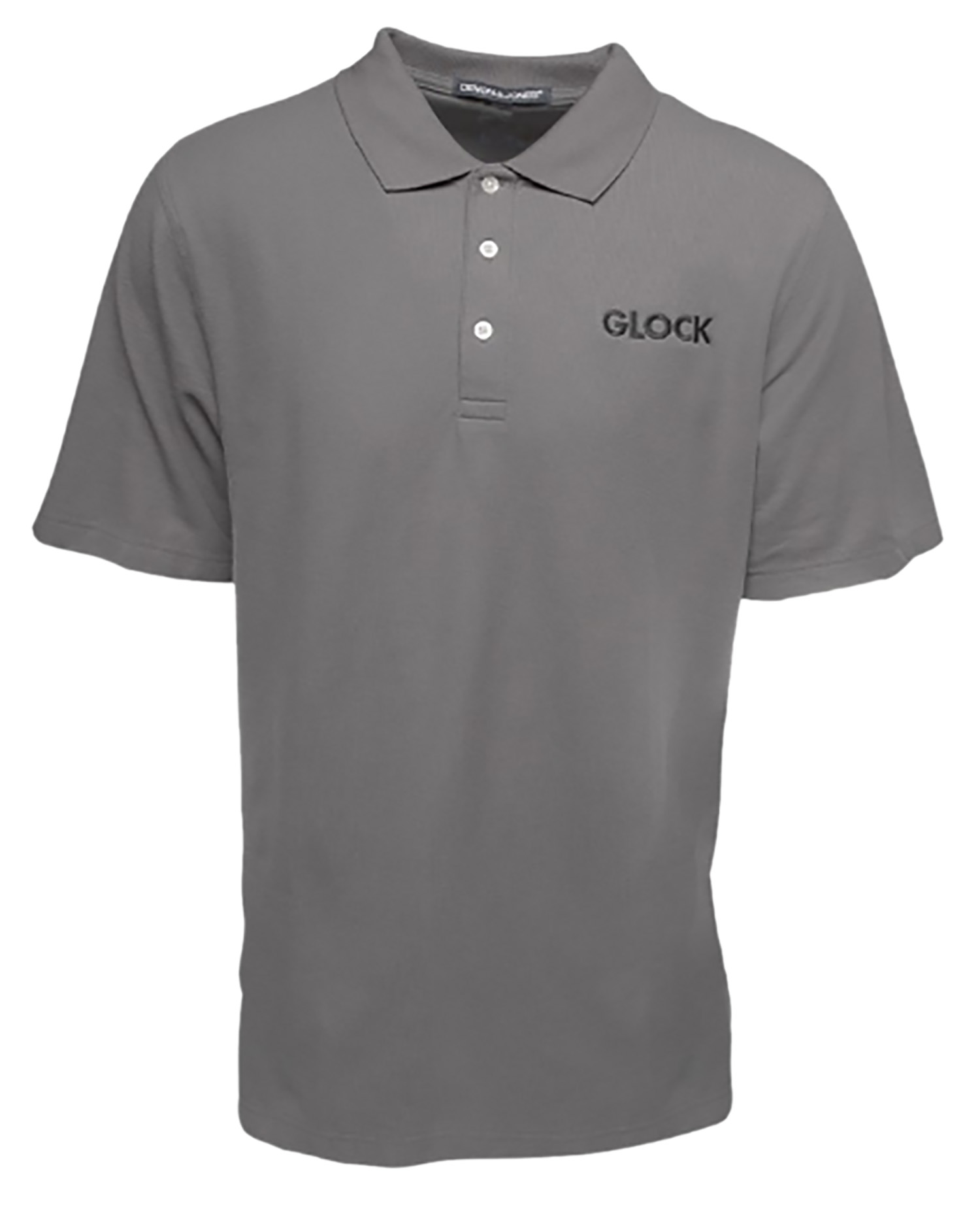 Glock AP95874 Classic Polo  Gray Cotton Short Sleeve Small