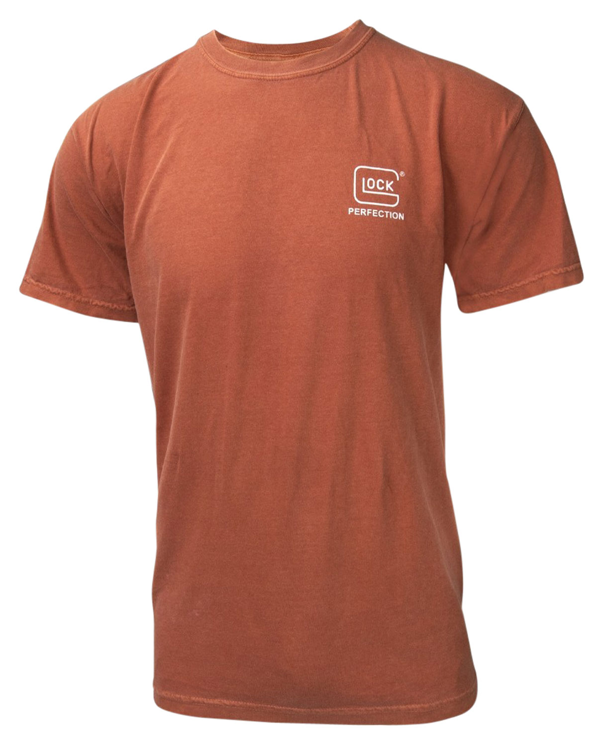 Glock AA75112 Carry With Confidence Rust Orange Cotton Short Sleeve Small-img-0