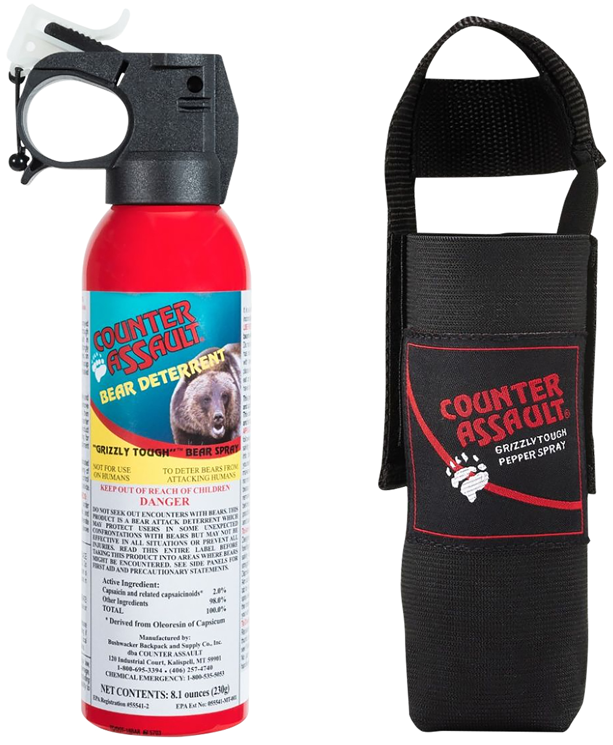 Counter Assault 15067025 Bear Spray Capsaicin Range 32 ft-7 Seconds 8.10-img-0