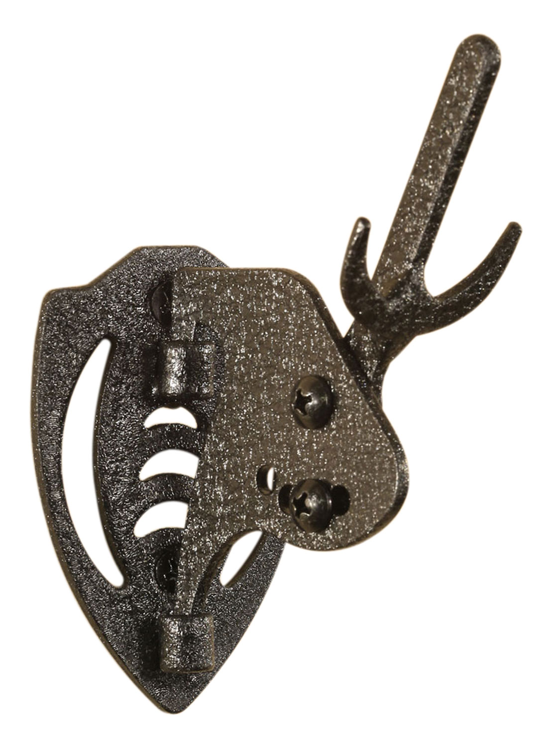 Skullhooker SKHMHASSYBLK Mini Hooker Graphite Black Steel Skull Mount - SKLHKR