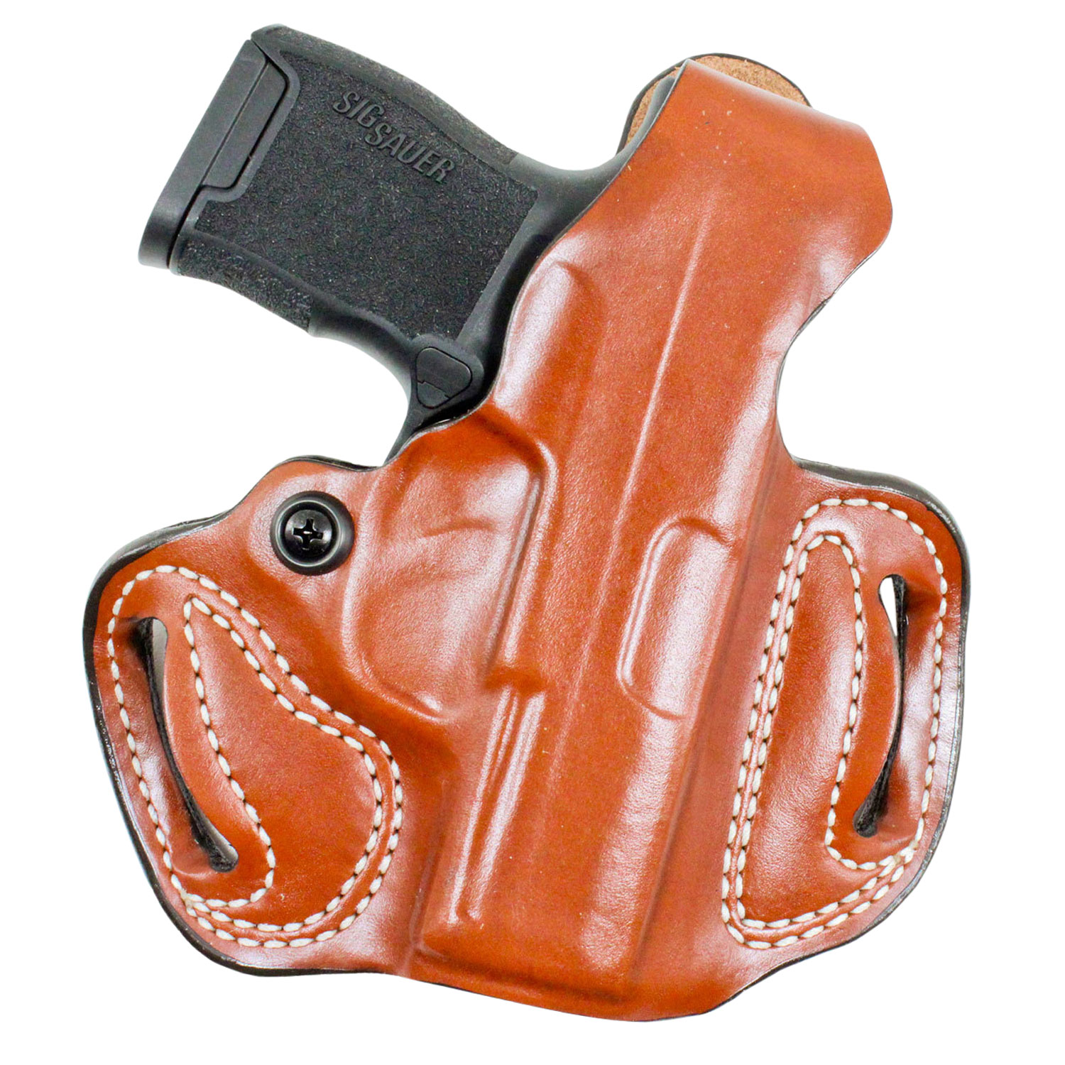 DeSantis 085TA8JZ0 Thumb Break Mini Slide OWB Holster Tan Leather Right Hand