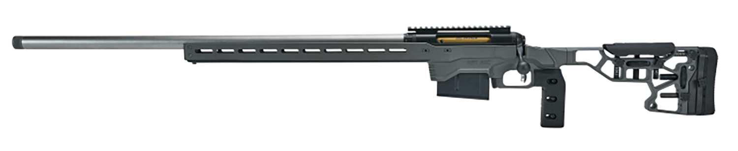 Savage Arms 57701 110 Elite Precision 223 Rem 10+1 26" Matte Stainless, Matte Black Rec, Gray Cerakote Adjustable MDT ACC Aluminum Chassis Stock, Left Hand (MB Not Included)