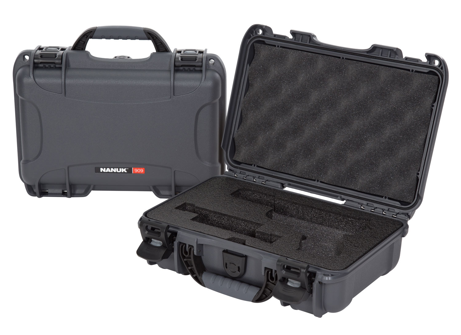 Nanuk 909GLOCK7 Graphite Pistol Case Waterproof Dustproof Shockproof