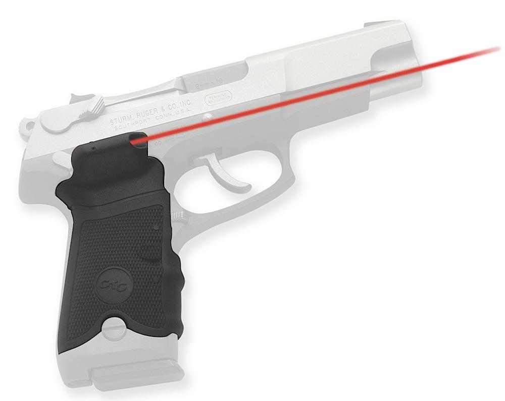 Crimson Trace LG-389 Lasergrips Ruger P-Series Red Laser Black Polymer