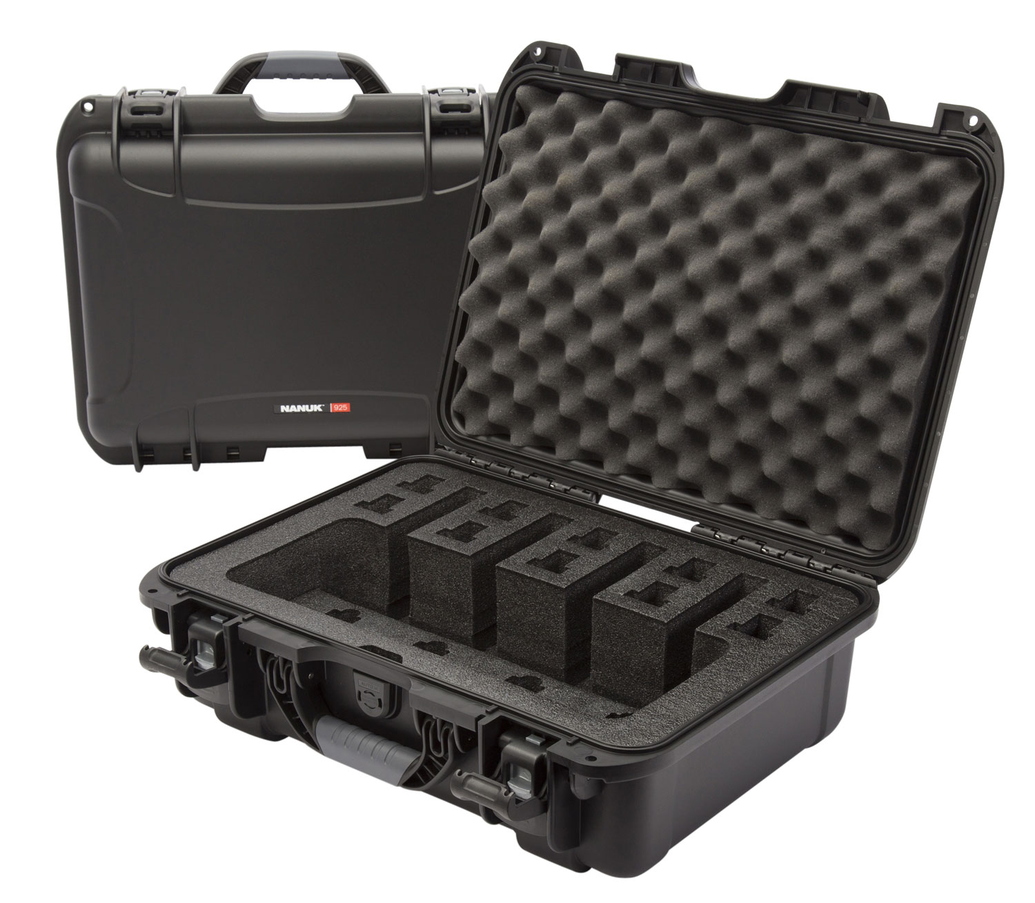 Nanuk 9254UP1 925 4 UP Pistol Case Waterproof Black Resin w/ Closed-Cell Foam Padding 17 L x 11.80 W x 6.40 H Interior Dimensions