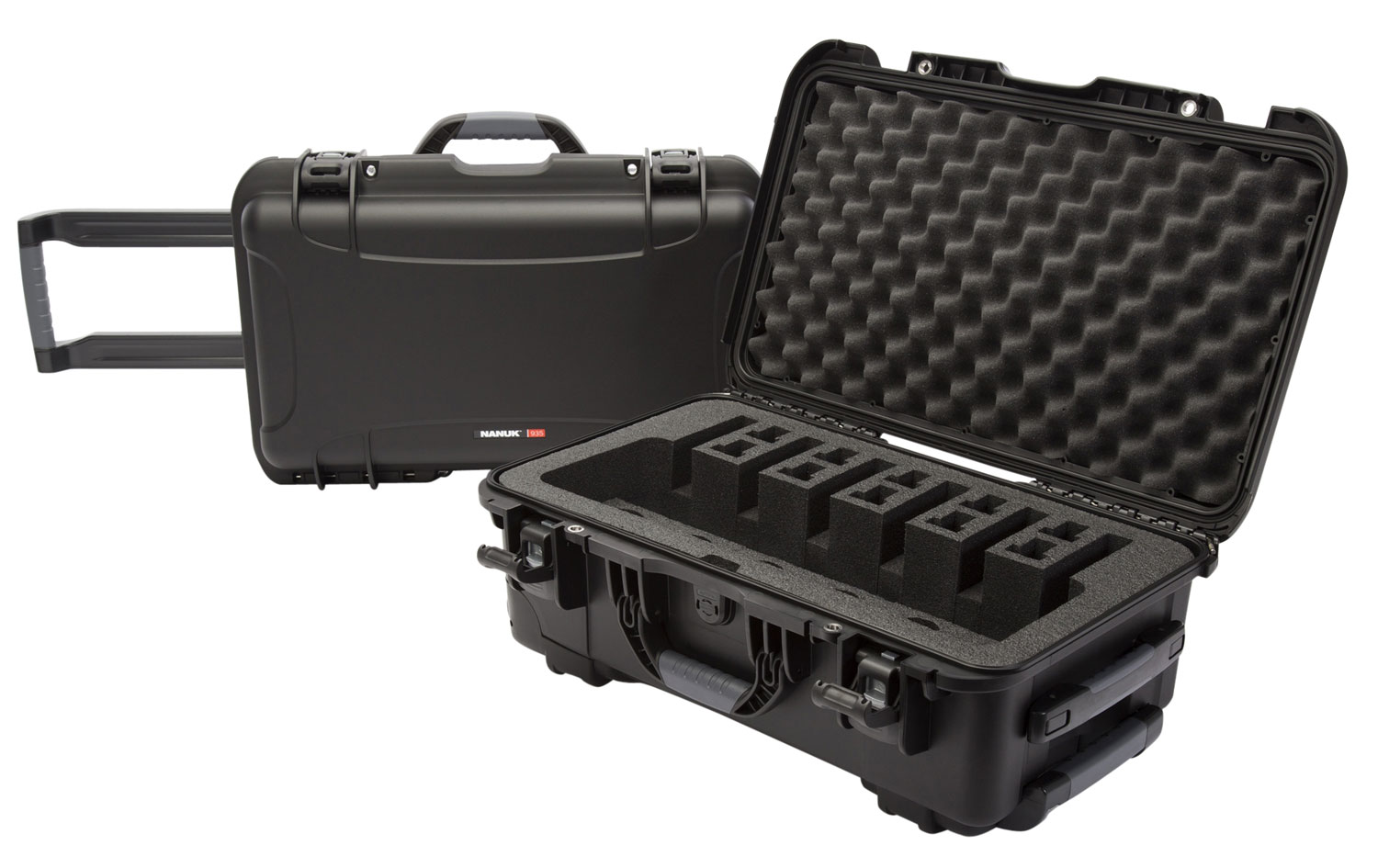Nanuk 9356UP1 935 6 Up Pistol Case Black Polymer w/ Closed-Cell Foam...