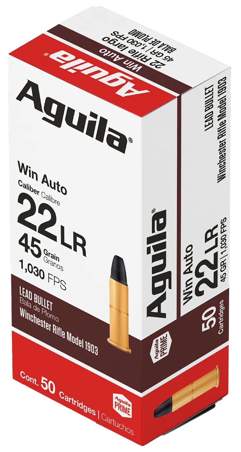 Aguila 1B220504 Target & Range Rimfire 22Win 45gr Lead Round Nose 50 Per Box/100 Case