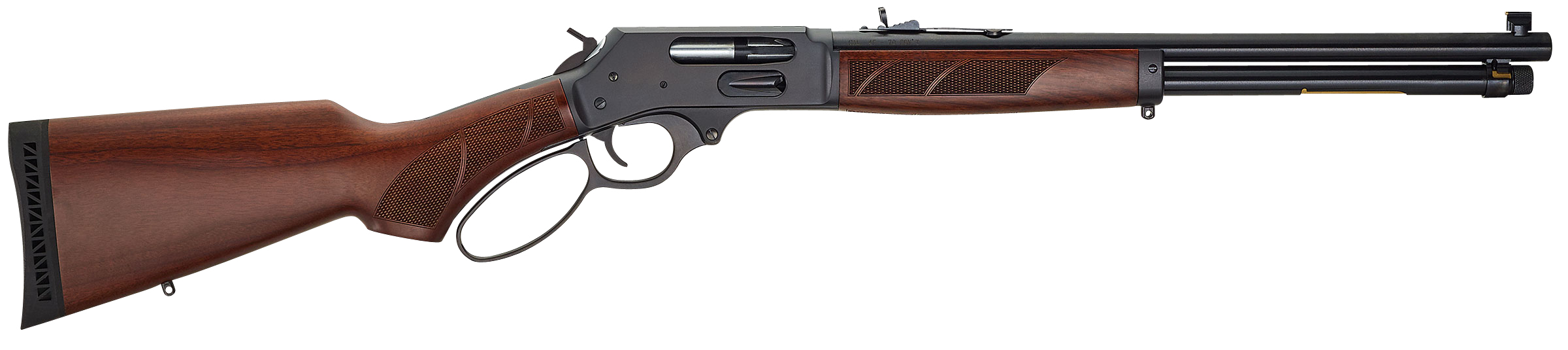 Henry H010G Side Gate  Full Size 45-70 Gov 4+1 18.43 Blued Steel Barrel, Blued Steel Receiver, American Walnut Stock Right Hand