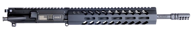 HM Defense 125MBUP556 MonoBloc Upper  223 Rem, 5.56x45mm NATO 12.50 Black Cerakote Barrel, 7075-T6 Aluminum Black Anodized Receiver, 10.37 M-LOK Free-Float Handguard for AR-15 Pistol