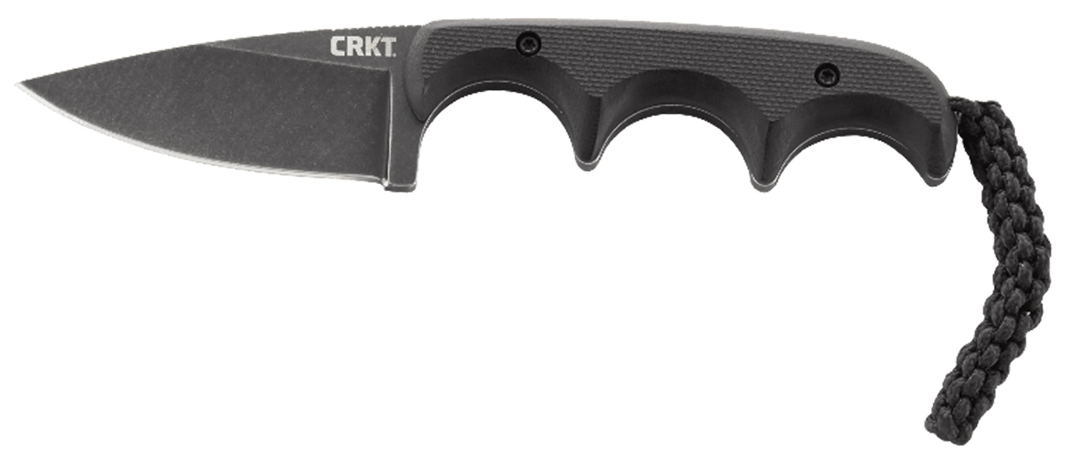 CRKT 2384K Minimalist  2.16 Fixed Drop Point Plain Black Stonewashed 5Cr15MoV SS Blade/Black G10 Handle Includes Lanyard/Sheath