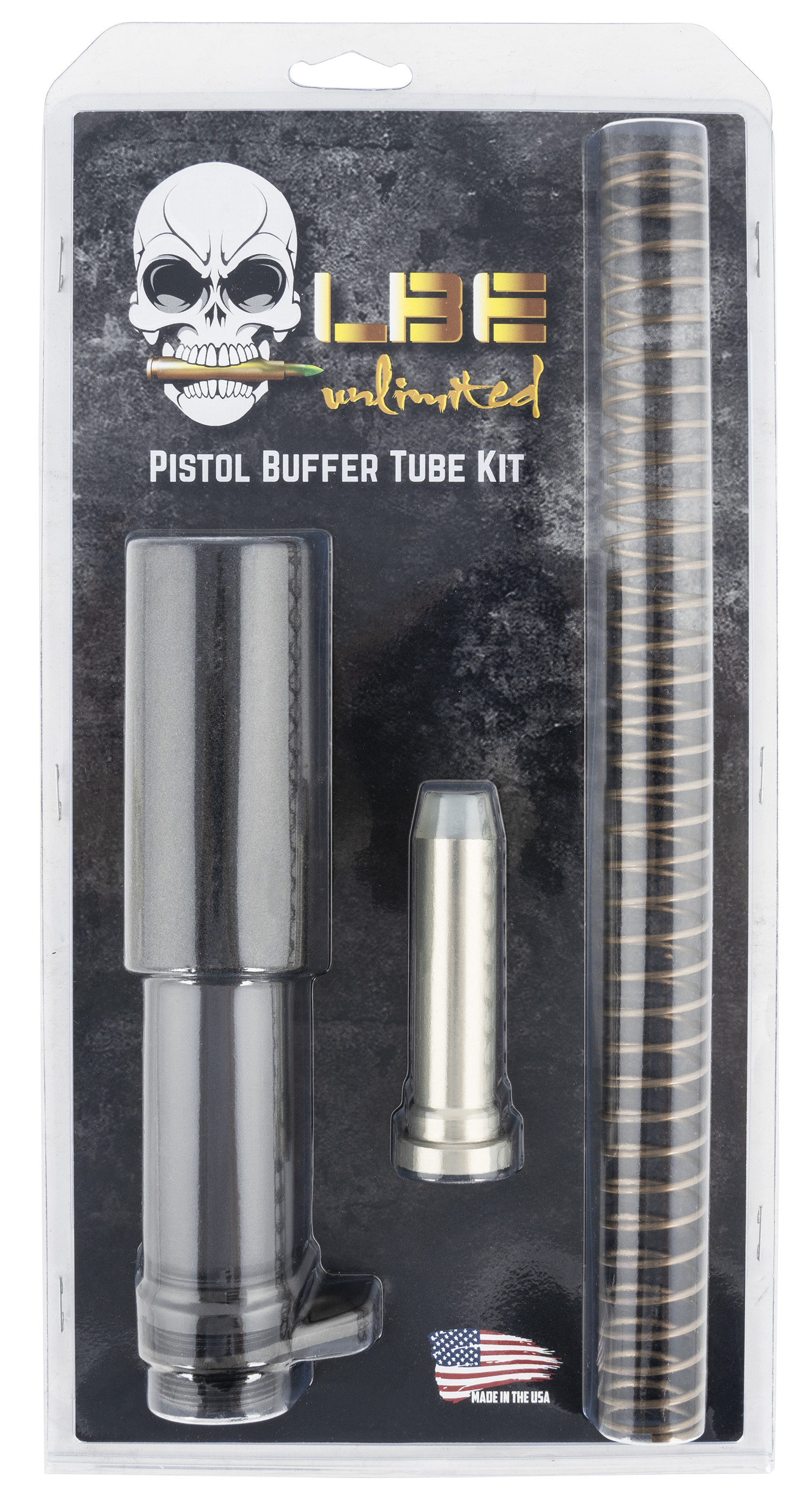 LBE Unlimited PBUFKTCG Gray AR Pistol Buffer Tube Kit Assembly