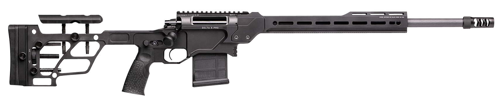 Daniel Defense 4215911229 Delta 5 Pro  308 Win 20" 10+1 Black Cerakote Black Adjustable w/Adjustable Cheek Piece & LOP Stock Black Polymer Grip Right Hand