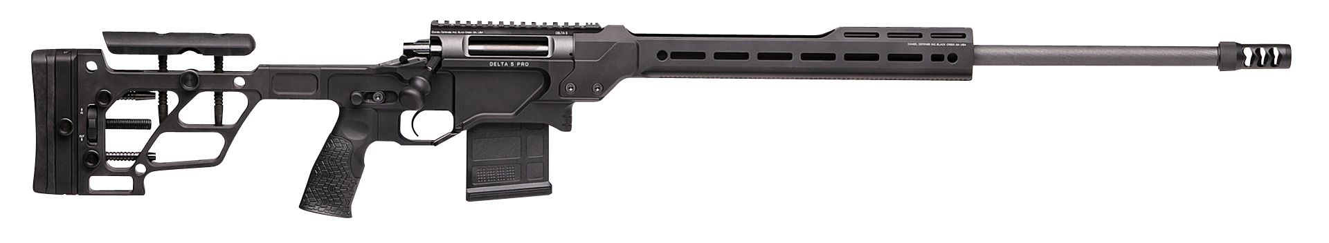 Daniel Defense 4215910593 Delta 5 Pro  6.5 Creedmoor 24" 10+1 Black Cerakote Black Adjustable w/Adjustable Cheek Piece & LOP Stock Black Polymer Grip Right Hand