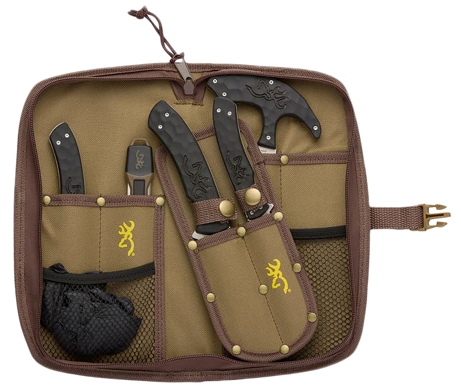 Browning 3220422B Primal Series 6 Piece Field Dressing Kit 8Cr13MoV Blades