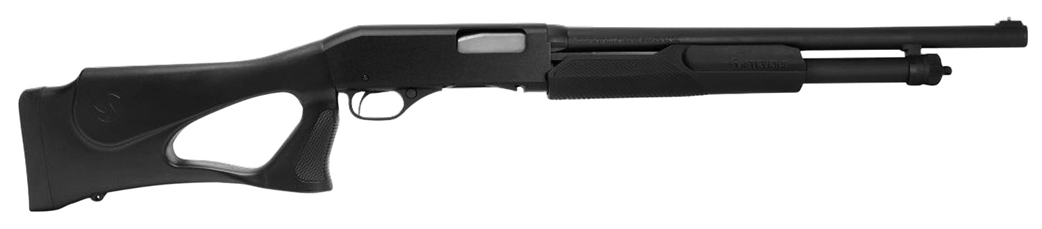 Stevens 23246 320 Security 12 Gauge 3 5+1 18.50 Matte Black Chrome Lined Barrel, Fixed Thumbhole Stock, Bead Sight