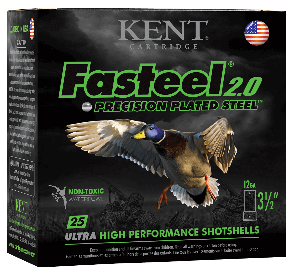 Kent Fasteel 2.0 Precision Plated Steel Load 12 ga. 3.5 in. 1 3-8 oz. 3 ...