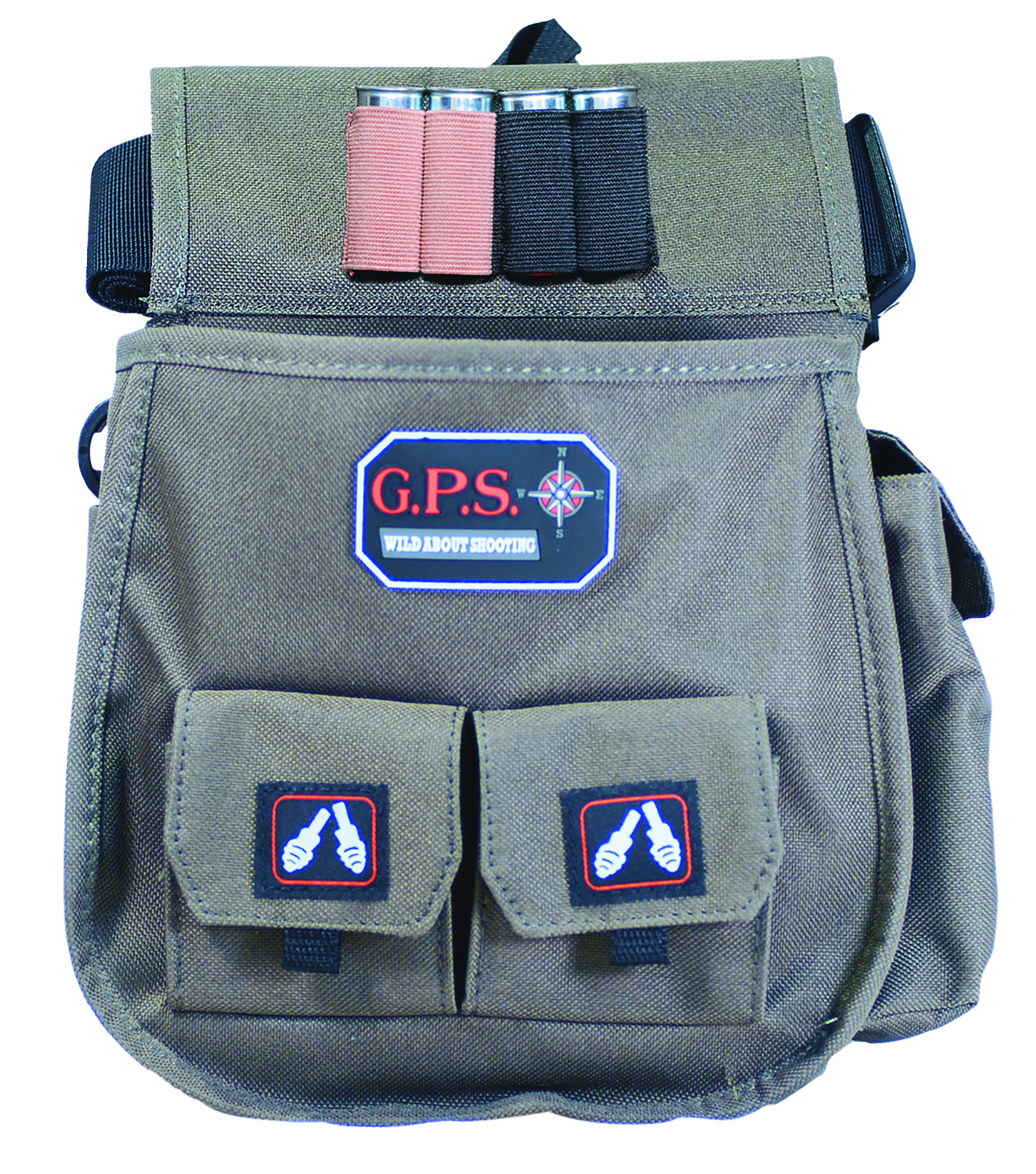 G-Outdoors GPS-1093CSP Deluxe Double Shotshell Pouch Olive 600D Polyester