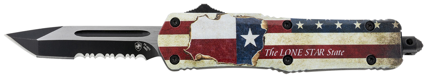 Templar Knife STX-531 Texan Gen II Small 2.25" OTF Tanto Part Serrated B...