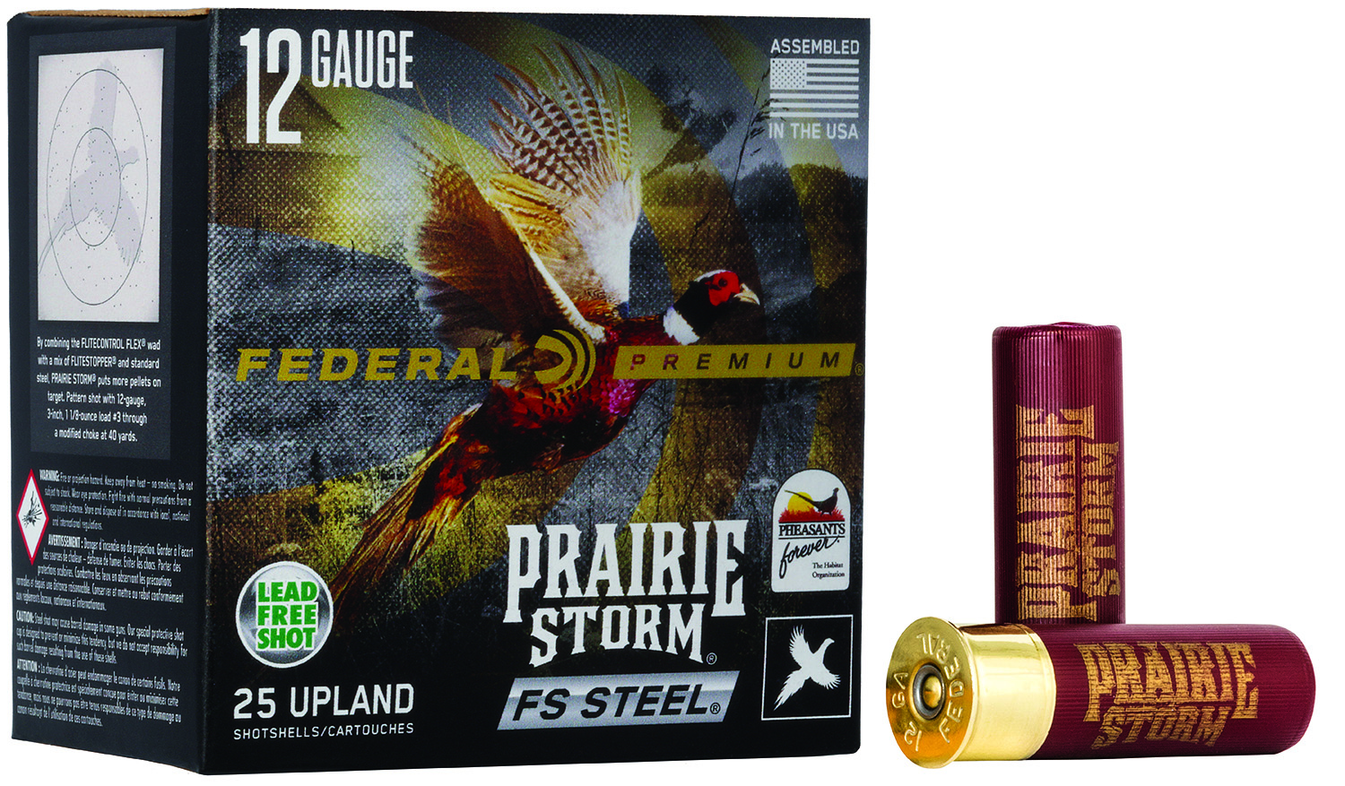 Federal Prairie Storm FS Steel 12 Gauge 3" 1-1/8oz #4 Steel Shotshells
