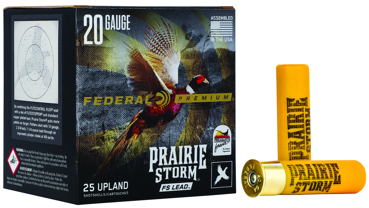 Federal PFX258FS4 Premium Prairie Storm FS 20 Gauge 3" 1 1/4 Oz 1300 Fps 4 Shot 25 Bx/10 Cs