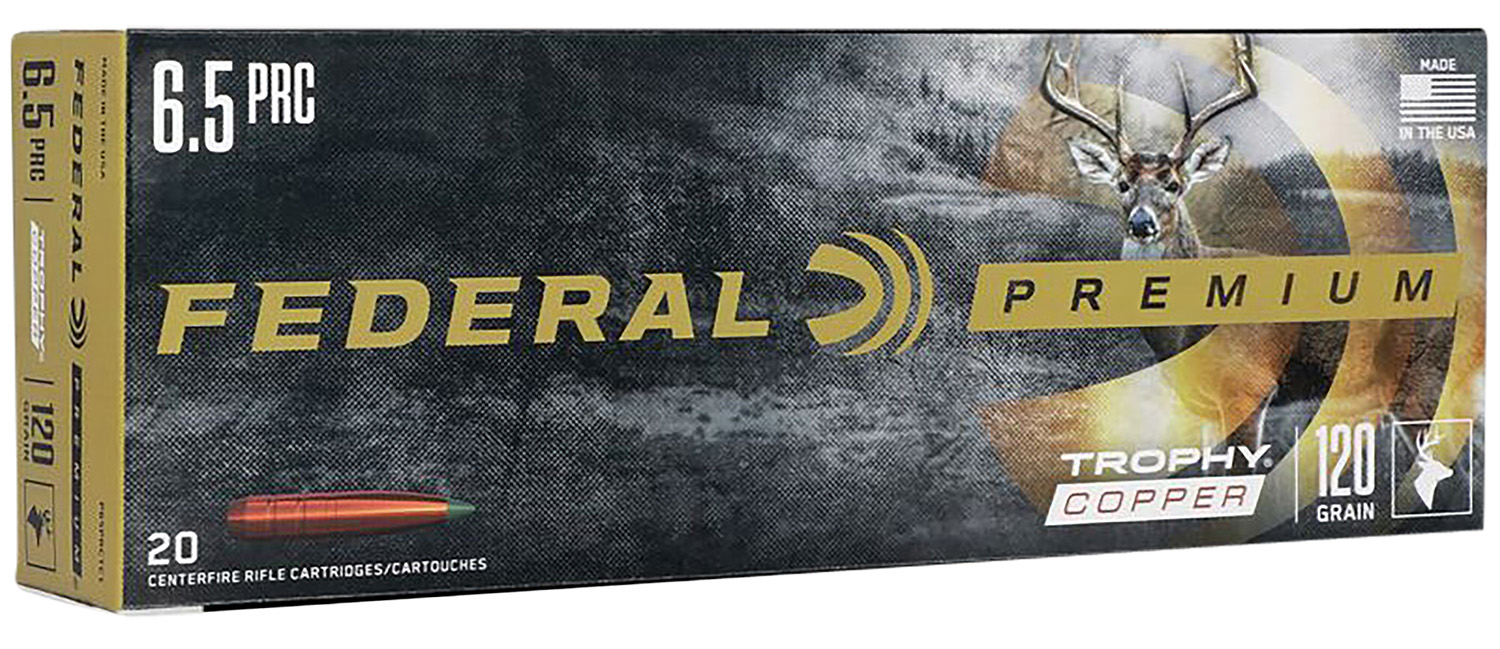FEDERAL Centerfire Rifle Ammunition 6.5 Prc 120gr Trophy Copper (P65PRCTC1)