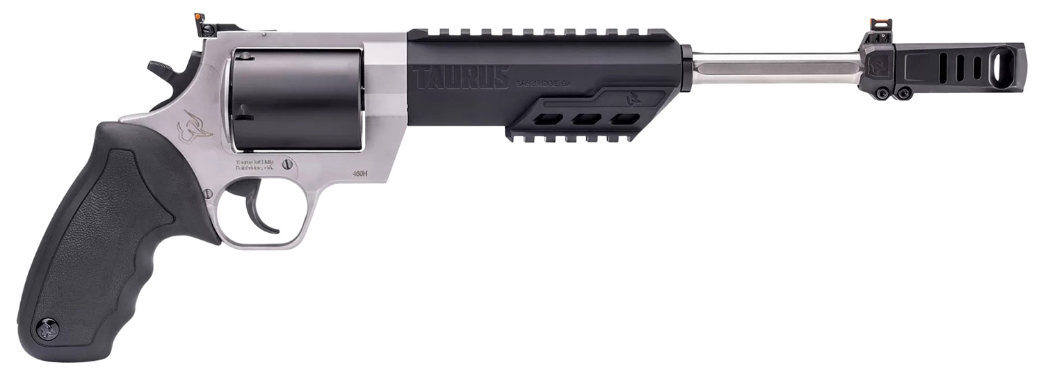 Taurus 2460105RH Raging Hunter  460 S&W Mag 5rd 10.50" Matte Black Oxide Barrel & Cylinder Matte Stainless Steel Frame Black Rubber with Integrated Cushion Insert Grip