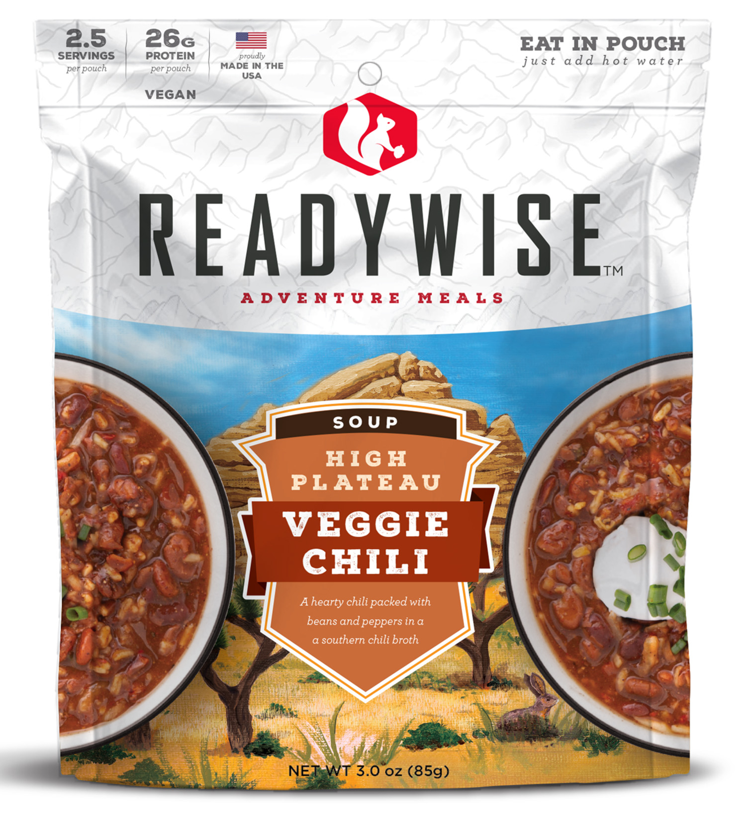 ReadyWise RW05001 Chili Mac w/Beef 2.5 Servings Resealable Pouch