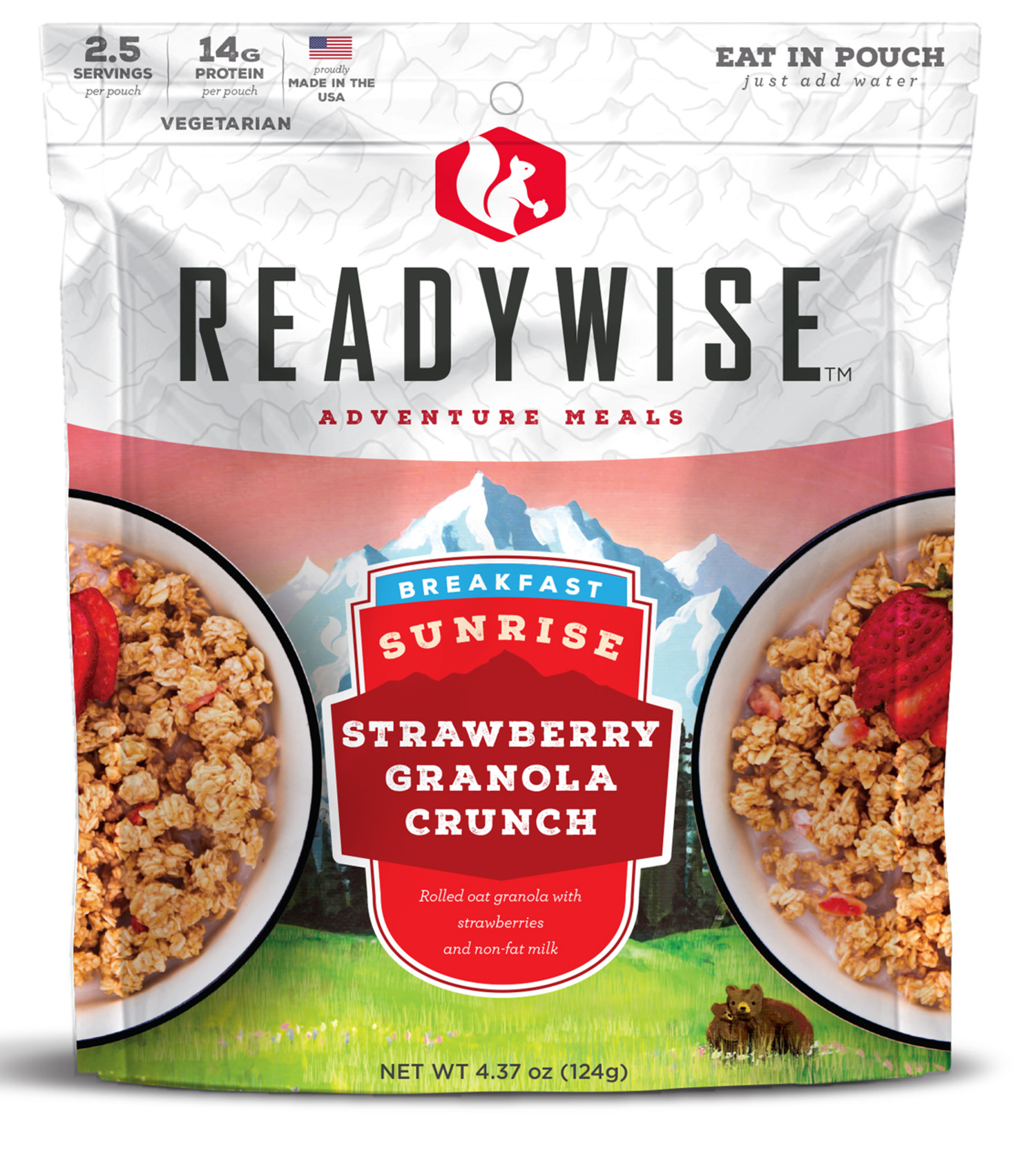 ReadyWise RW05007 Outdoor Food Kit Sunrise Strawberry Granola Crunch