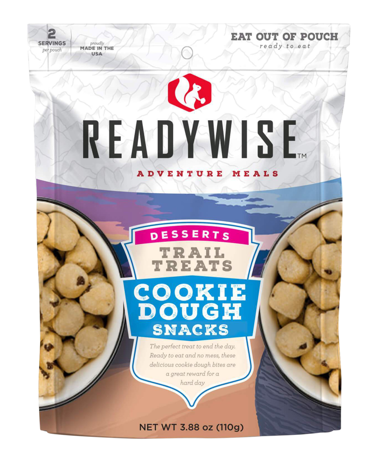 ReadyWise RW05013 Trail Treats Cookie Dough Snacks, 2 Servings, 6-Pack