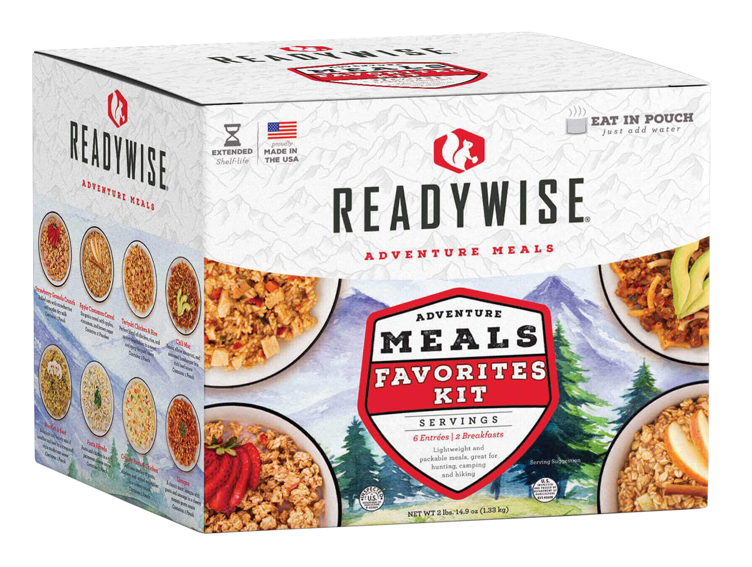 ReadyWise RW05913 Outdoor Food Kit 9 Servings 6 Entrees 3 Breakfasts - WISE - Best Price $51.86
