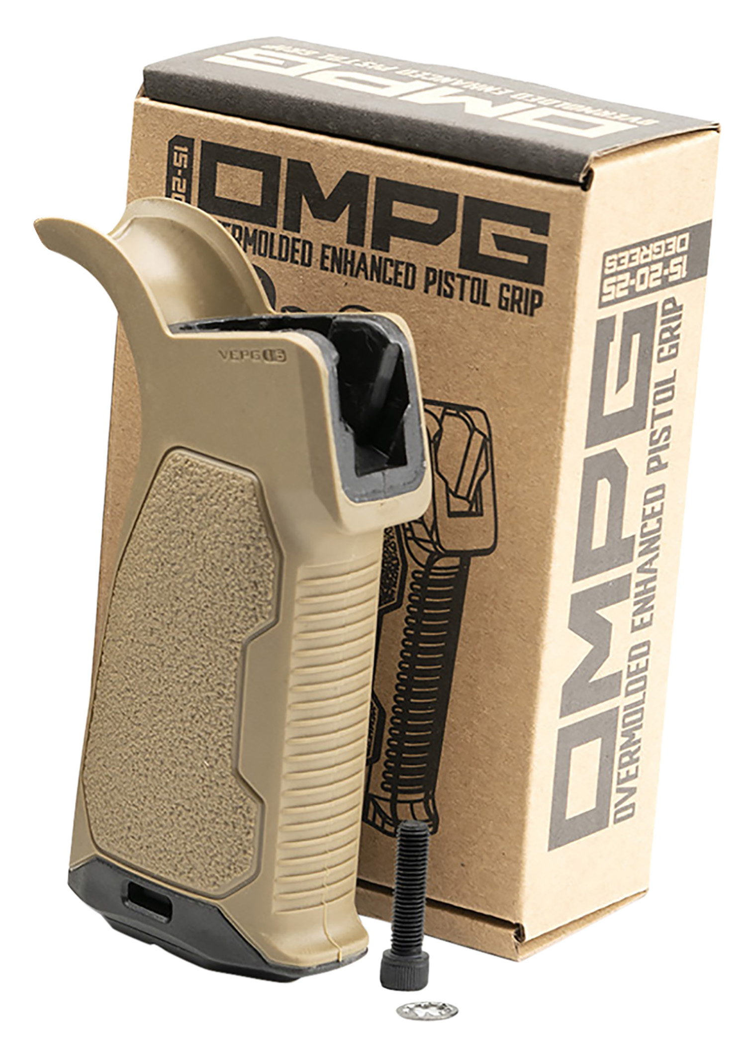 Strike Industries AROMPG15FDE AR Enhanced Pistol Grip 15 Degrees Flat Da... - Strike Industries - AR