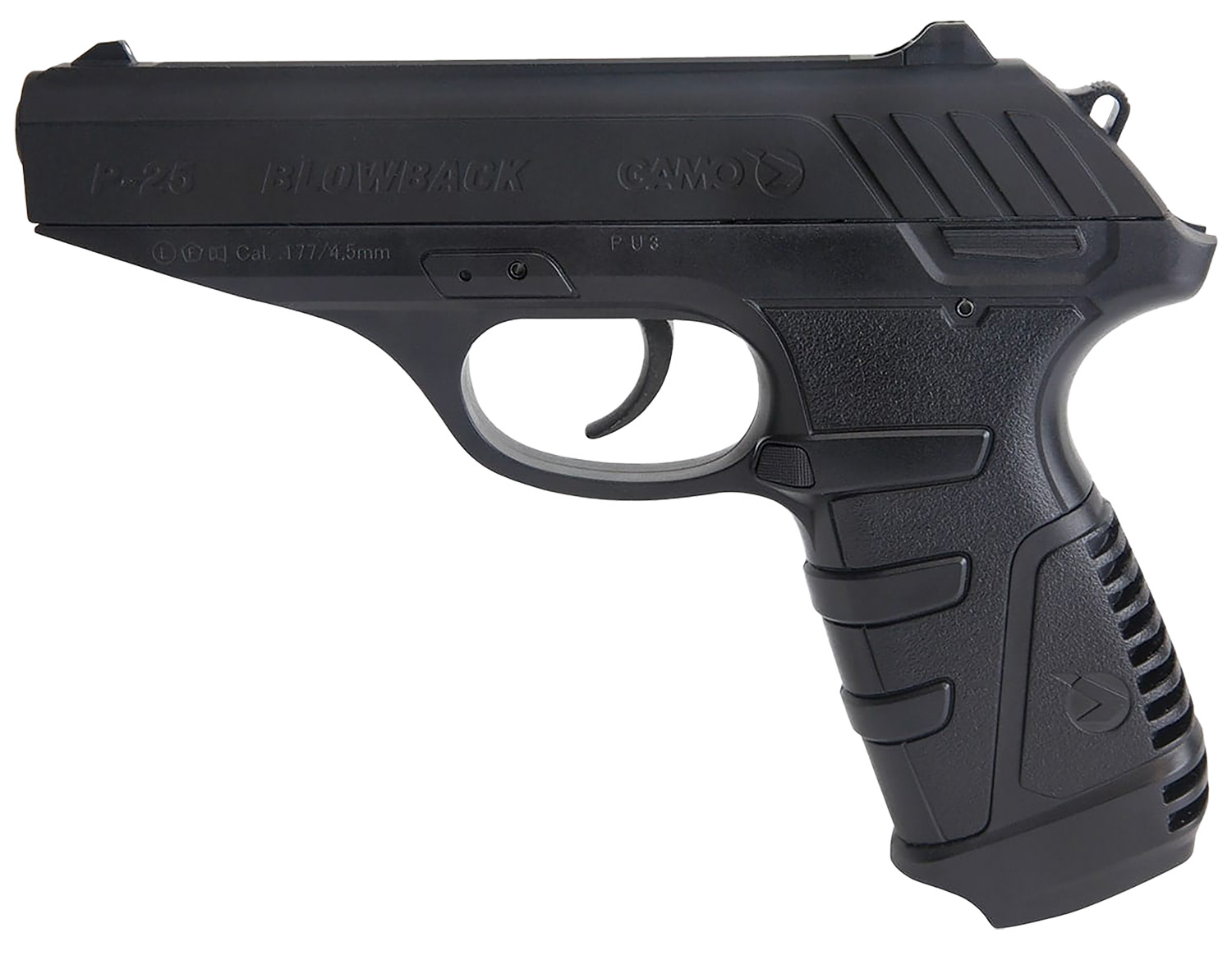 P-25 Blowback CO2 Air Pistol .177 Cal, 450 FPS, 16 Pellet Mag, Rifled Barrel, Textured Grip