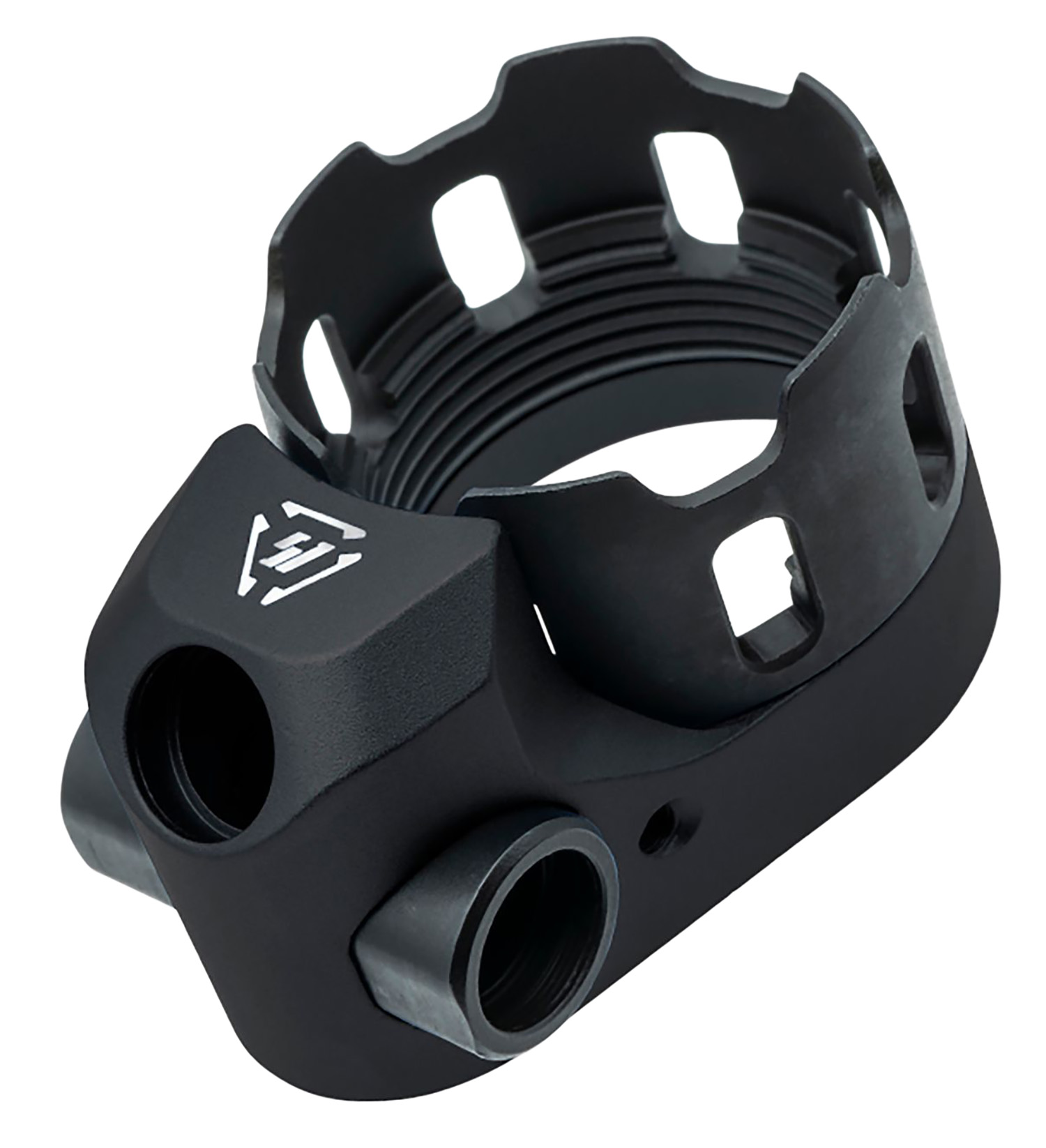 Strike ARTRIBUSBK Tribus Castle Nut & End Plate Black Anodized Ambidextrous - Strike Industries - TRIBUS