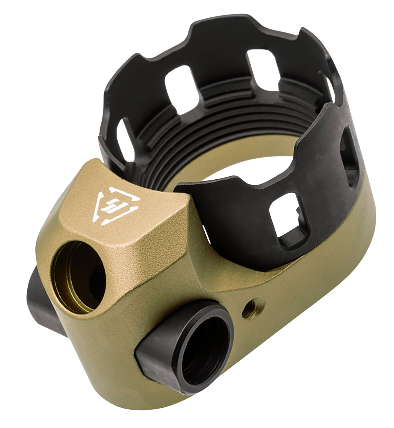 Strike Industries Tribus Enhanced Castle Nut and End Plate Flat Dark Ear... - Strike Industries - TRIBUS