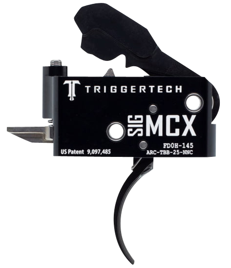 TriggerTech ARCTBB25NNF Two-Stage Flat Trigger 2.5-5 lbs Black PVD Finish