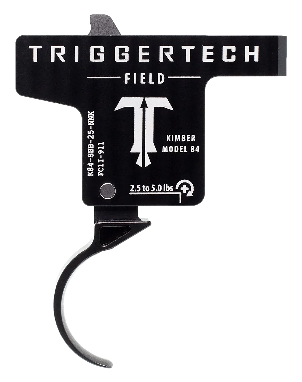 TriggerTech K84SBB25NNK Single-Stage Curved Trigger 2.5-5 lbs Black PVD