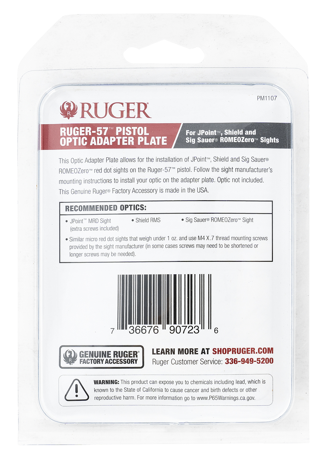 Ruger Optic Adapter Plate 90723 – Reliable Optic Plate 6 Ruger Optic Adapter Plate 90723 additional view