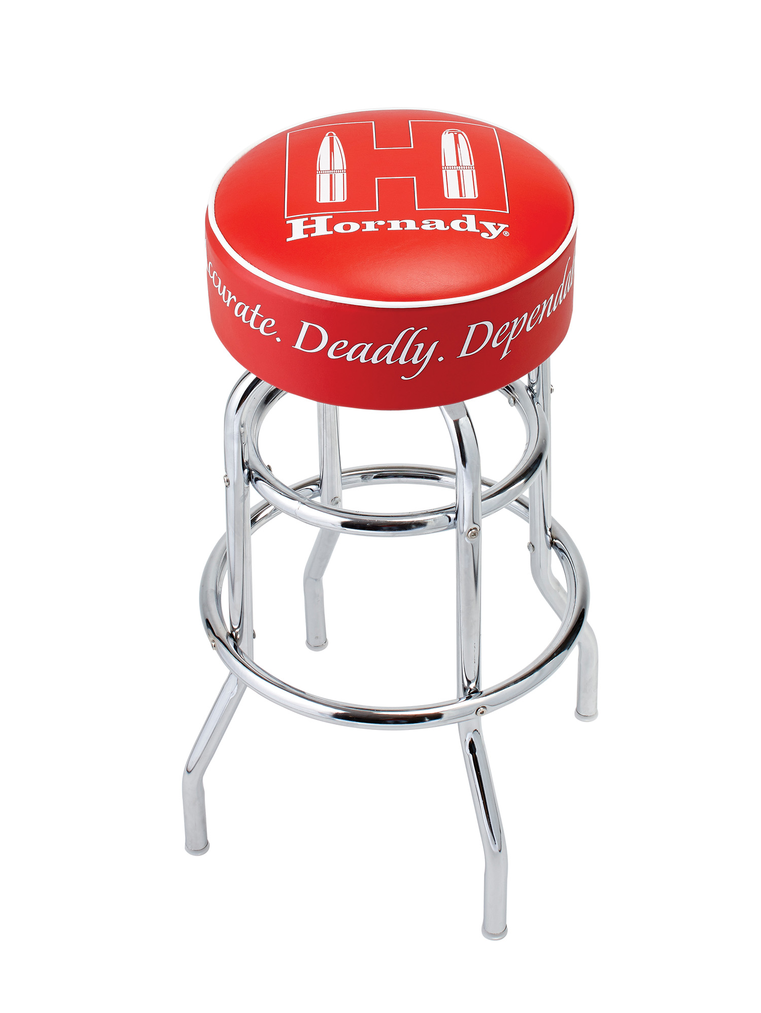 Hornady 99103 Reloading Bench Stool Chrome Red Steel Vinyl 20"x31"