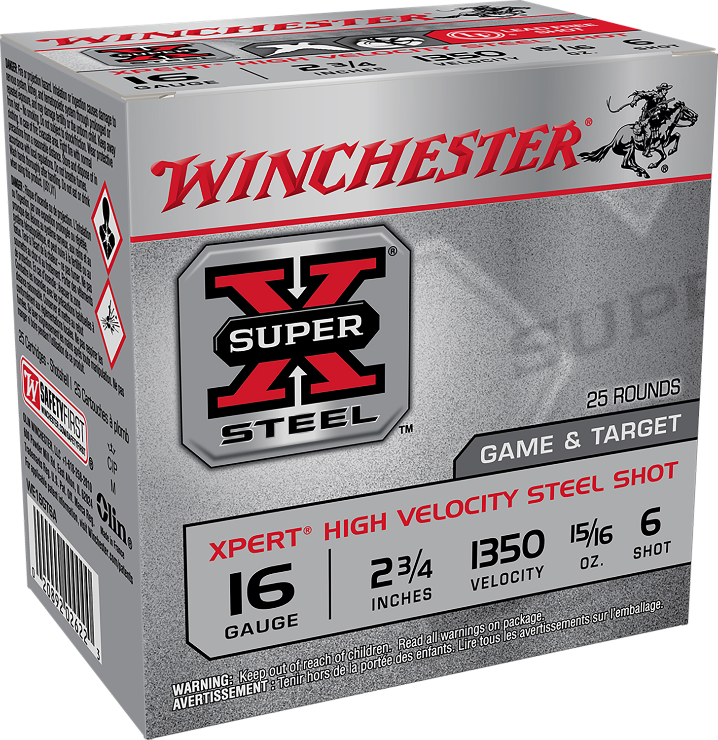 Winchester Super X Xpert 16 Gauge High Velocity 15-16 Ounce 6 Shot 25 Ro... - Winchester - 16 Gauge