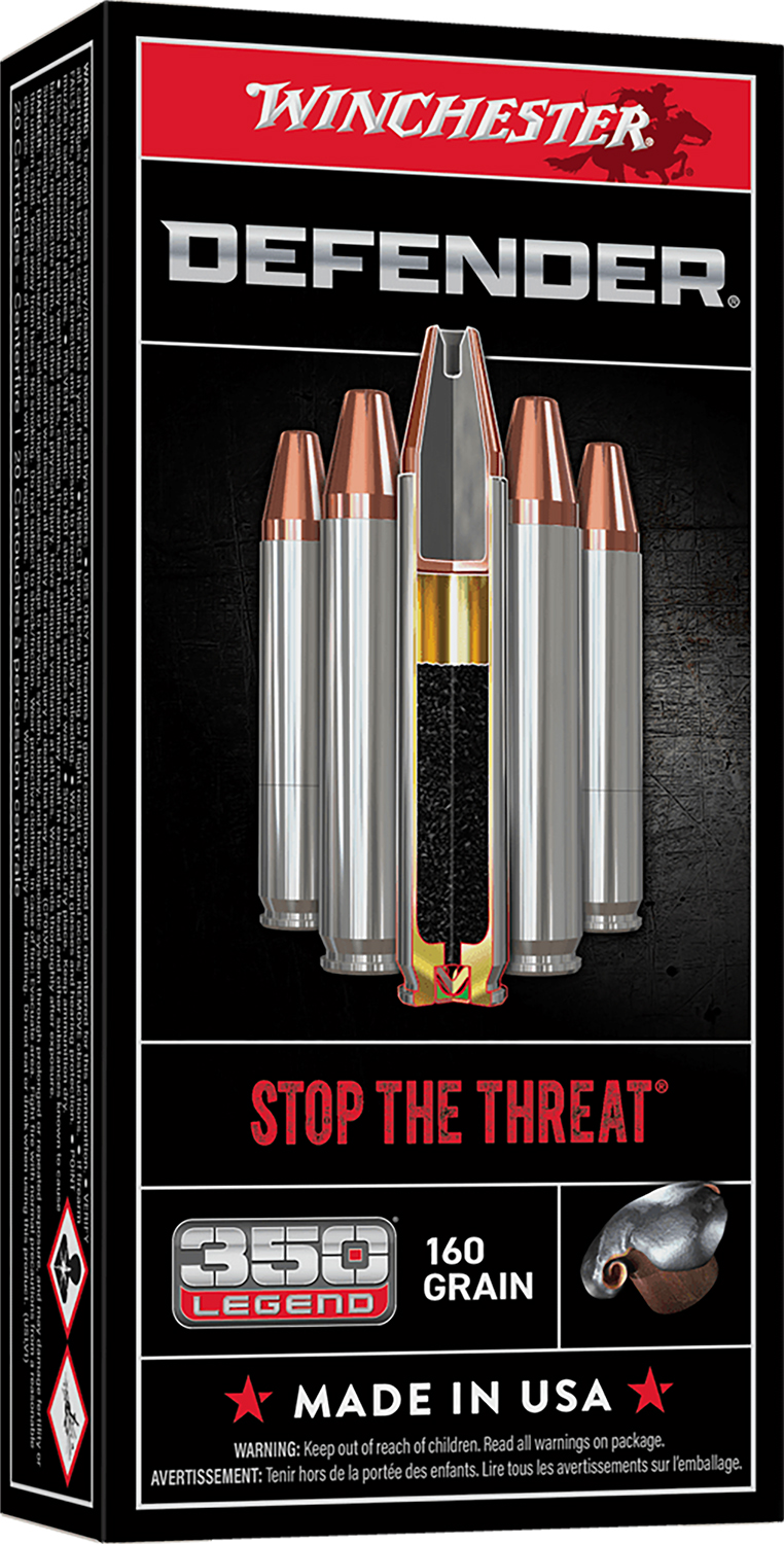 Winchester Ammo S350PDB Defender  350Legend 160gr Bonded Protected Hollow Point 20 Per Box/10 Case