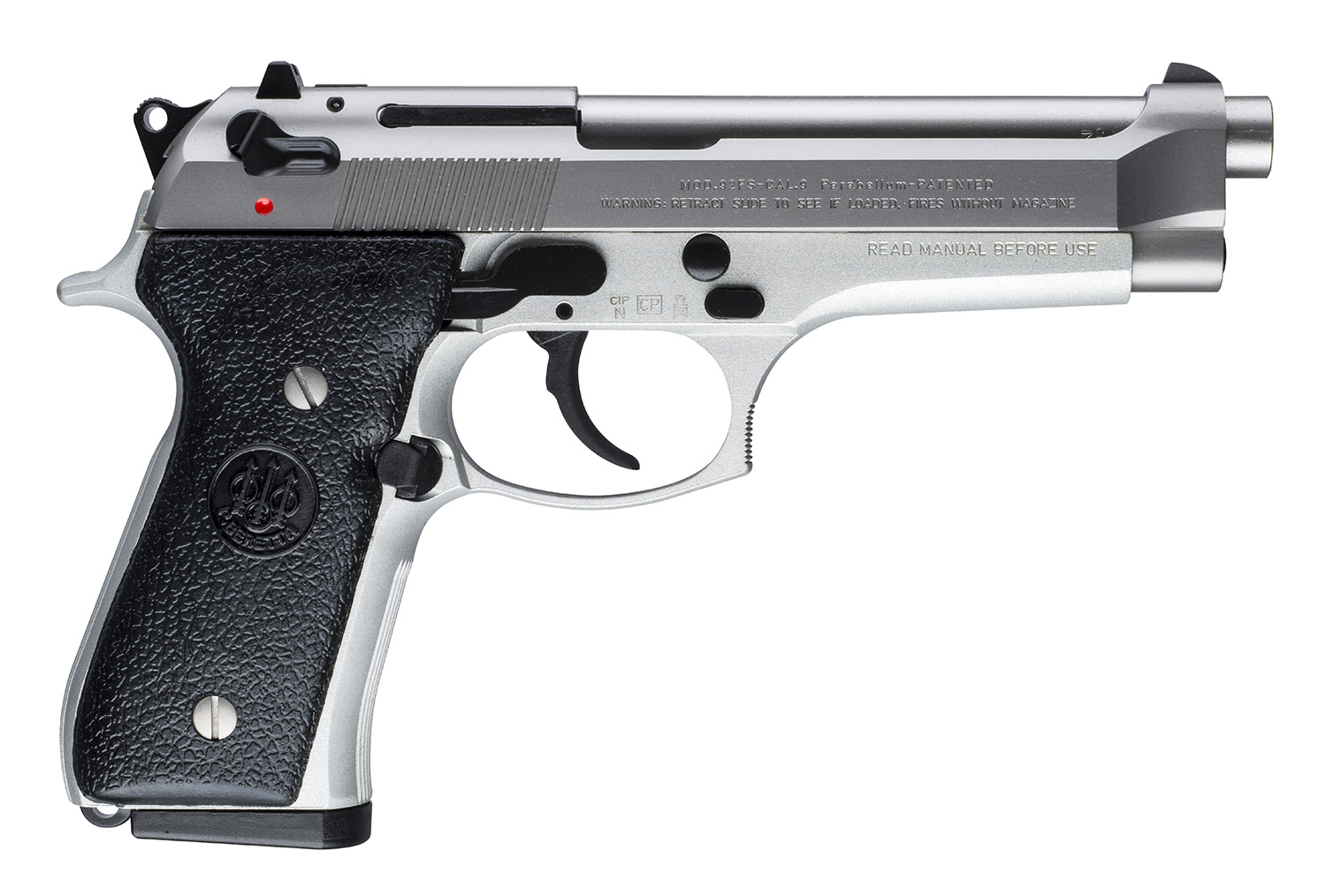 Beretta USA JS92F520 92FS Inox 9mm Luger 10+1 4.90" Stainless Steel...-img-0