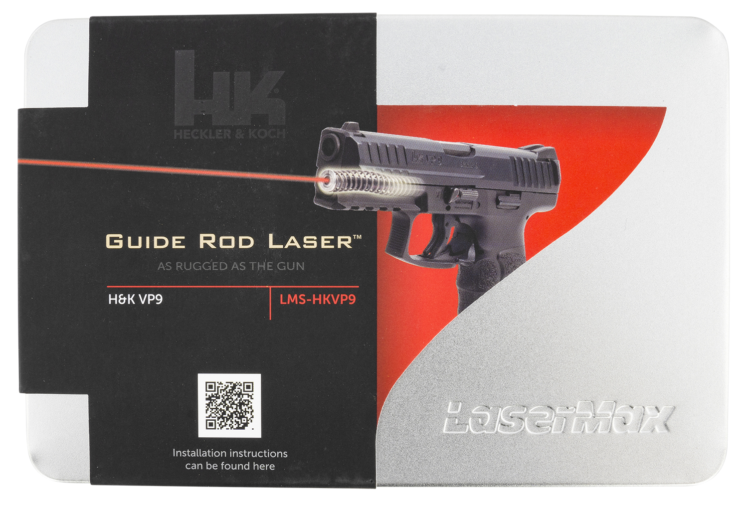 LaserMax LMSHKVP9 Red H&K Guide Rod Laser VP9 Black-img-0