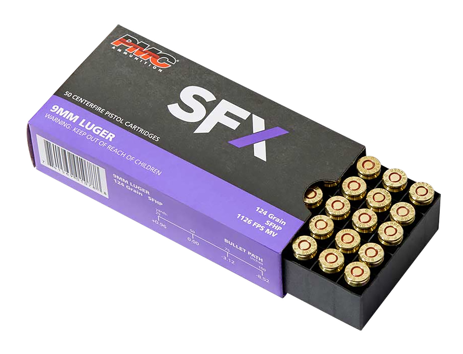 PMC 9SFX SFx 9mm Luger 124 Gr StarFire Hollow Point 20 Per Box/ 50 Cs