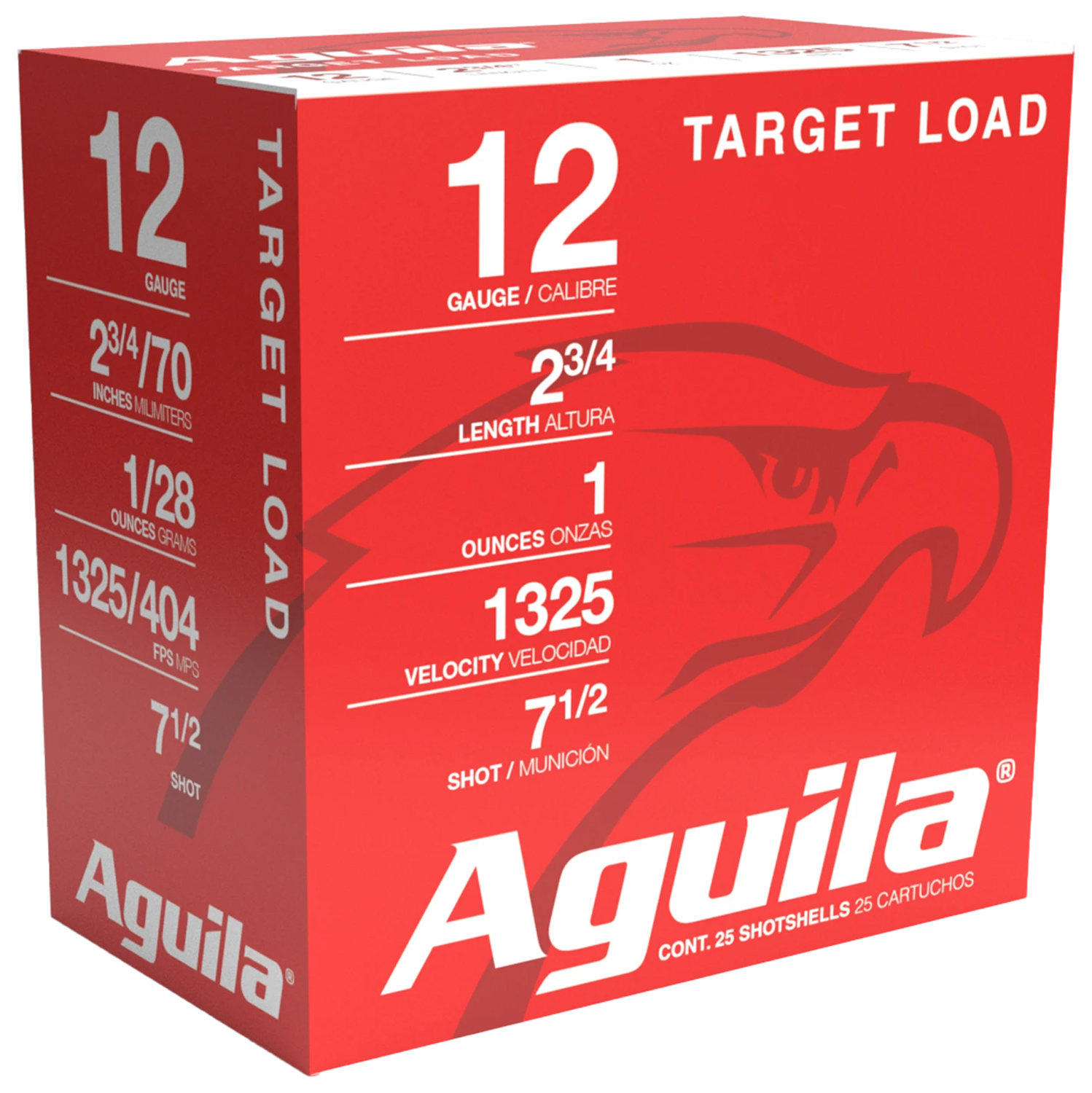 Aguila 1CHB1285 12 Gauge 2.75 in 1 oz #7.5 Shot 1325 fps 25 Rounds