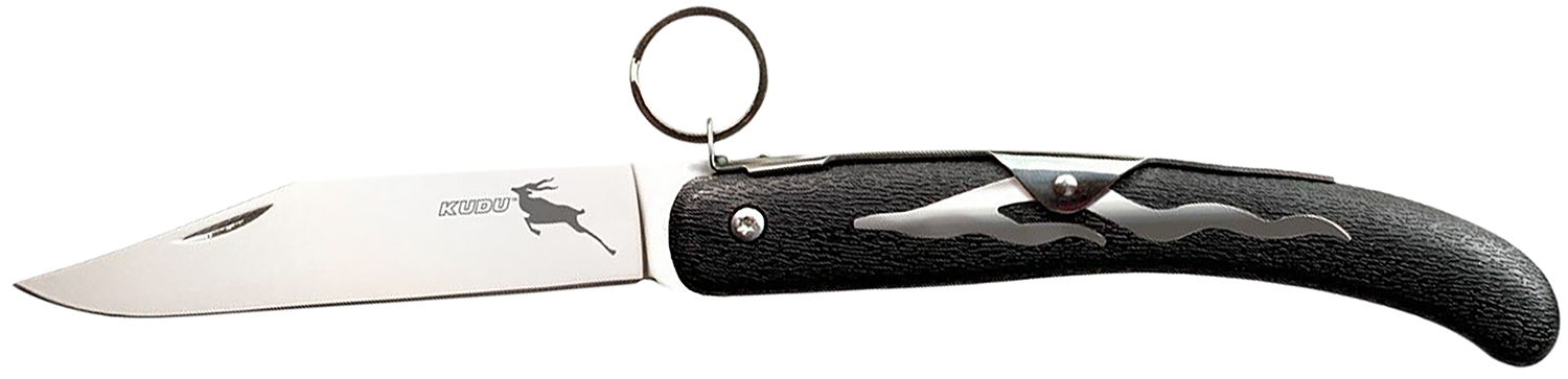 Cold Steel CS20KK Kudu  4.25 Folding Plain Mirror Polished 5Cr15MoV SS Blade/ Black Woodgrain Zy-Ex Handle