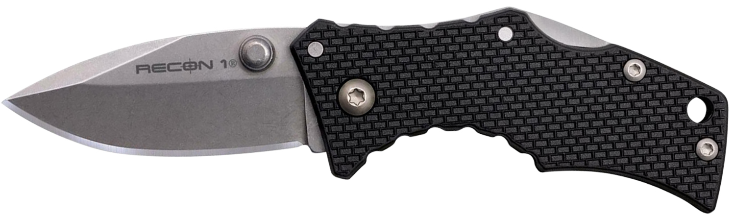 Cold Steel Micro Recon 1 2 in Spear Point Plain Stonewashed 4034 SS Blade