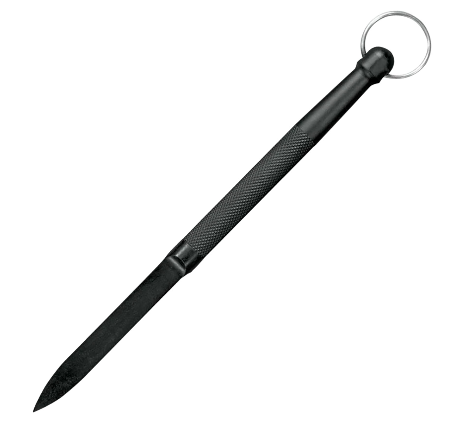 Cold Steel CS92DD Delta Dart  3.38 Fixed Plain Black knurled w/Lanyard Ring Zy-Ex Handle
