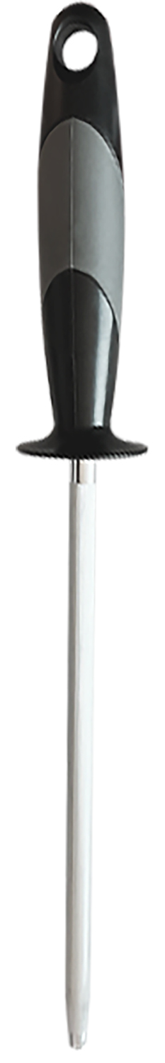 AccuSharp 032C Sharpening Steel  9 Black Overmolded Rubber Handle Steel